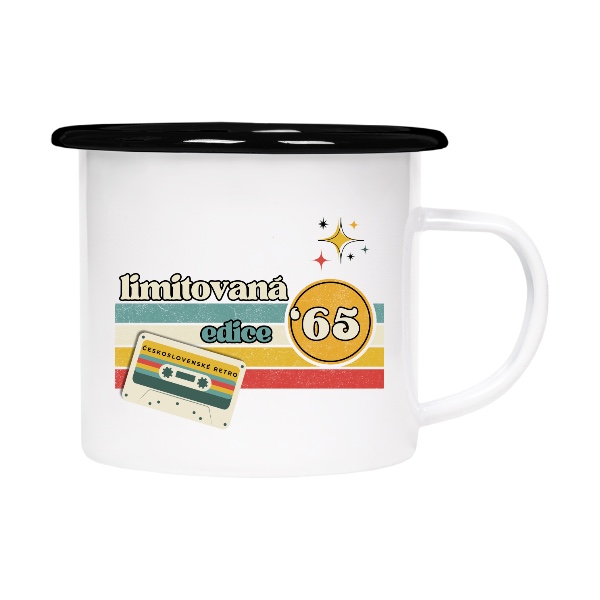 Plecháčik- smaltový lem s potlačou Československé retro limitovaná edice 65
